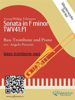 cover image of (trombone part) Sonata in F minor--Bass Trombone and Piano